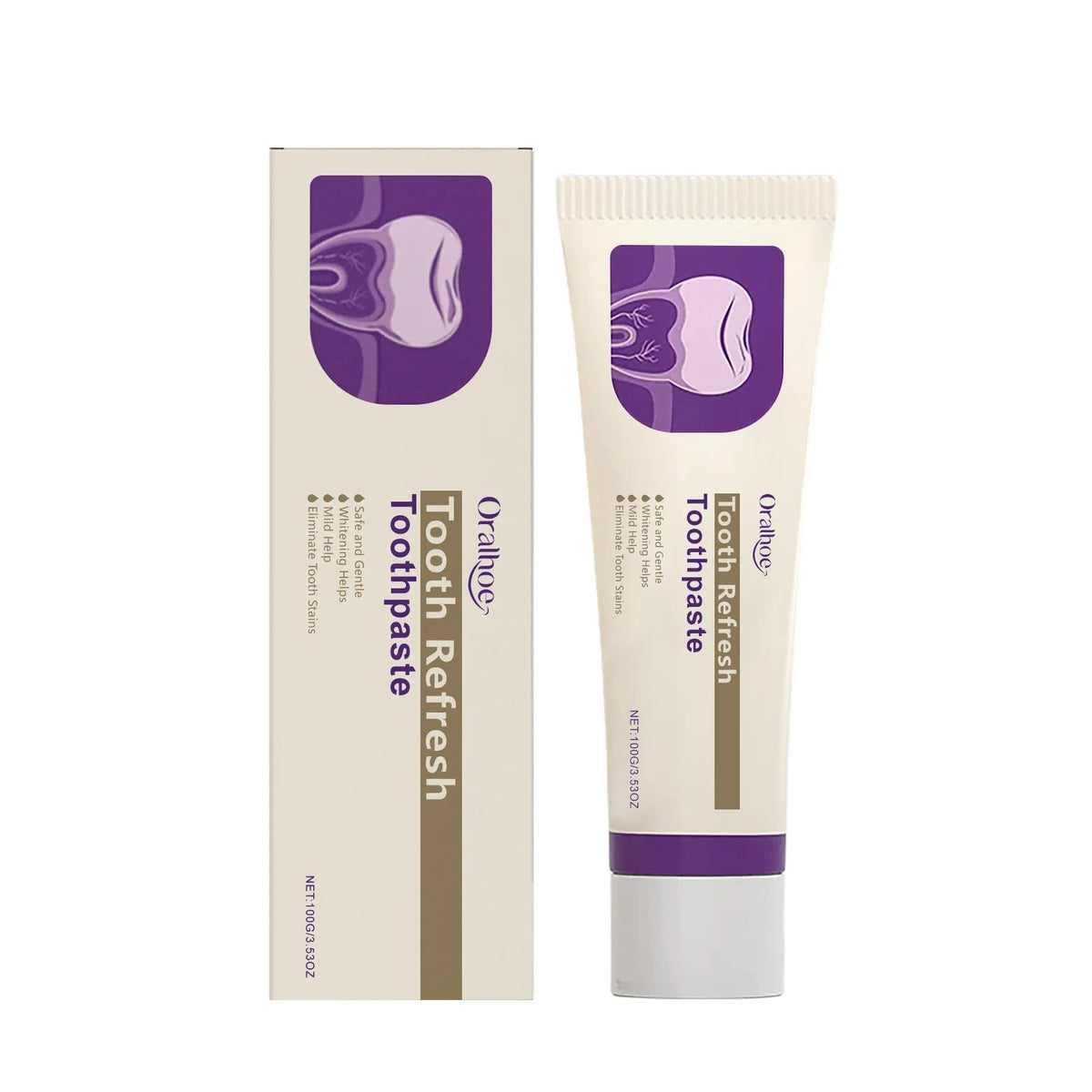 2-Pack Oralhoe Tooth Refresh Gentle Whitening Daily Oral Care Toothpaste 200g