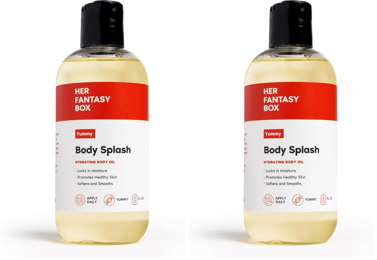 Her Fantasy Box | Body Splash Hydrating Body Oil (Pineapple Creme) - Moisturizing, Non-Greasy Formula for Soft, Smooth Skin - All-Natural, Lightweight & Nourishing