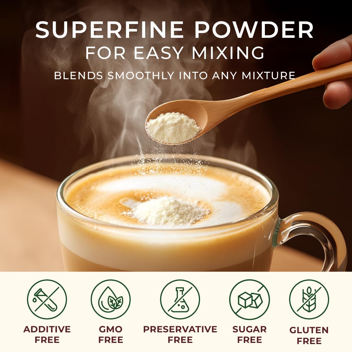Gya Tea Co Whole Milk Powder 1.1lb (17.64 Oz) - Pasture Raised Source, rBST Hormone Free, Non-GMO - Shelf Stable Premium Grade Powdered Milk for Baking, Cooking, Smoothies - Rich in Protein & Calcium