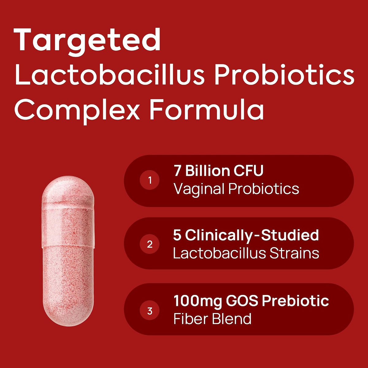 HerAure Vaginal Probiotics for Women - pH Balance, Healthy Vaginal Odor, Vaginal Flora, Yeast Balance, Women Probiotics and Prebiotics, Immune Support - Prebiotics & Lactobacillus Probiotic,60CT