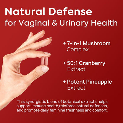 HerAure Vaginal Probiotics for Women - pH Balance, Healthy Vaginal Odor, Vaginal Flora, Yeast Balance, Women Probiotics and Prebiotics, Immune Support - Prebiotics & Lactobacillus Probiotic,60CT