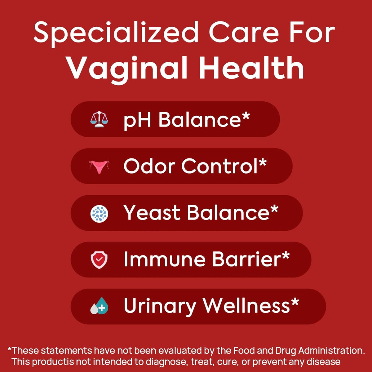 HerAure Vaginal Probiotics for Women - pH Balance, Healthy Vaginal Odor, Vaginal Flora, Yeast Balance, Women Probiotics and Prebiotics, Immune Support - Prebiotics & Lactobacillus Probiotic,60CT