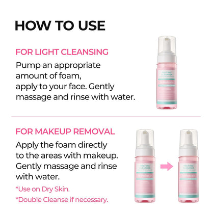 Dr.Melaxin Melting Bubble Foaming Cleanser - Micellar Makeup Remover Face Wash with Calamine and Niacinamide, No Double Cleansing Needed, Gentle Foam Cleanser for Sensitive Skin, K-Beauty