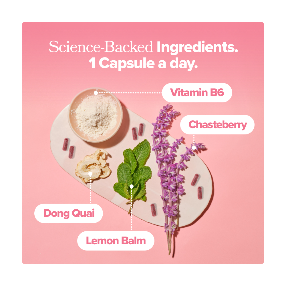 FLO - Cápsulas de vitaminas para el alivio menstrual