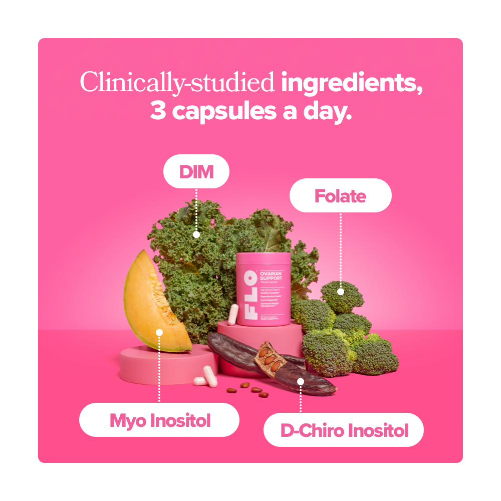 FLO - Cápsulas de vitaminas para el apoyo ovárico