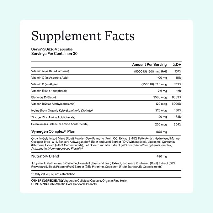 Suplemento para el Crecimiento del Cabello Femenino – Cápsulas Avanzadas para el Cuidado del Cabello