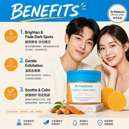 Dr.Melaxin TX-Kojic Acid Turmeric Toner Pads | Radiance Glow Routine