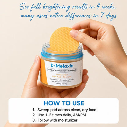 Dr.Melaxin TX-Kojic Acid Turmeric Toner Pads | Radiance Glow Routine