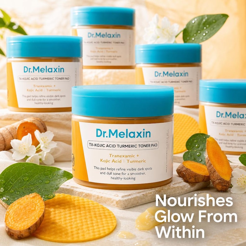 Dr.Melaxin TX-Kojic Acid Turmeric Toner Pads | Radiance Glow Routine