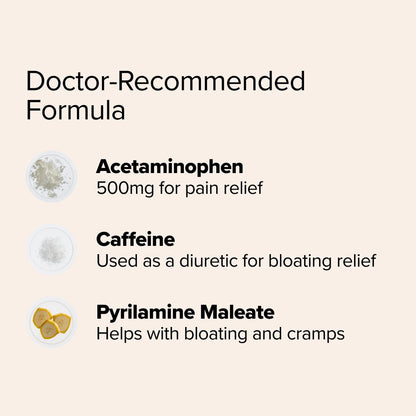 FLO - Comprimidos de alivio completo del síndrome premenstrual (paquete de 3)