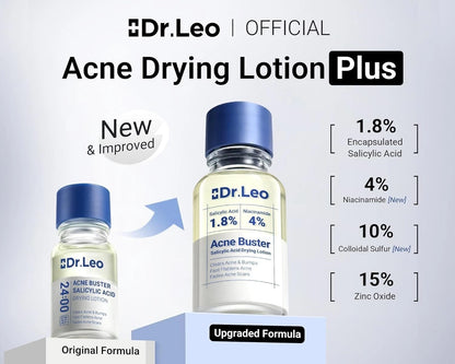 NEW Dr. Leo 1.8% Salicylic Acid Drying Lotion,Acne Treatment for Face 0.34 fl oz