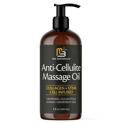 M3 Naturals Anti-Cellulite Oil w/ Collagen & Stem Cell, 8 fl oz