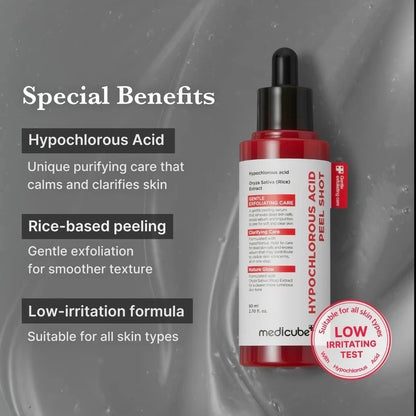 NEW Medicube Hypochlorous Acid Rice Peel Shot Duo