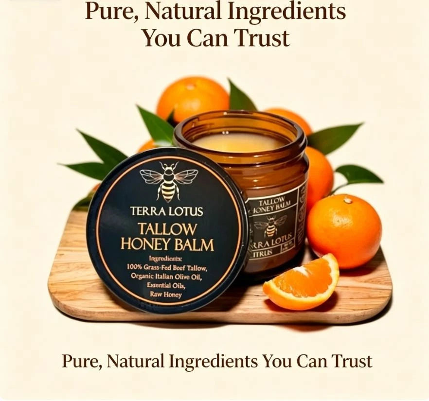 2-Pack Terra Lotus Tallow Honey Balm Citrus Daily Body Moisturizer Skin Care