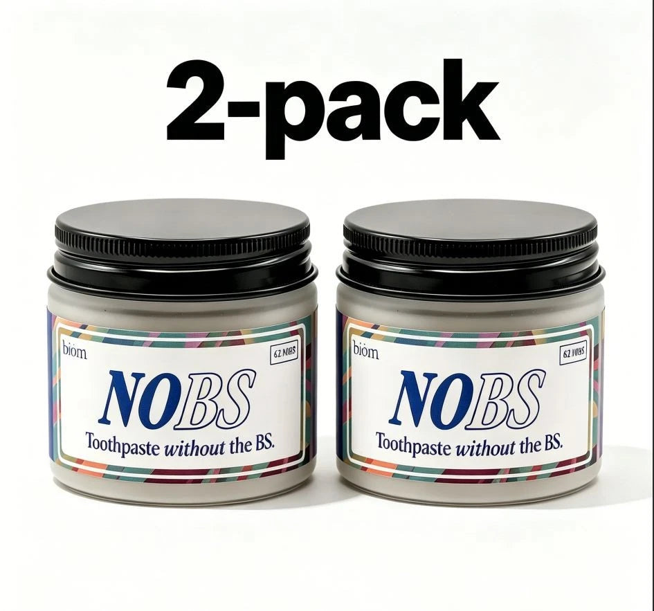 2-Pack Biom NOBS Chewable Toothpaste Tablets Daily Oral Care Cleansing 124 Pcs