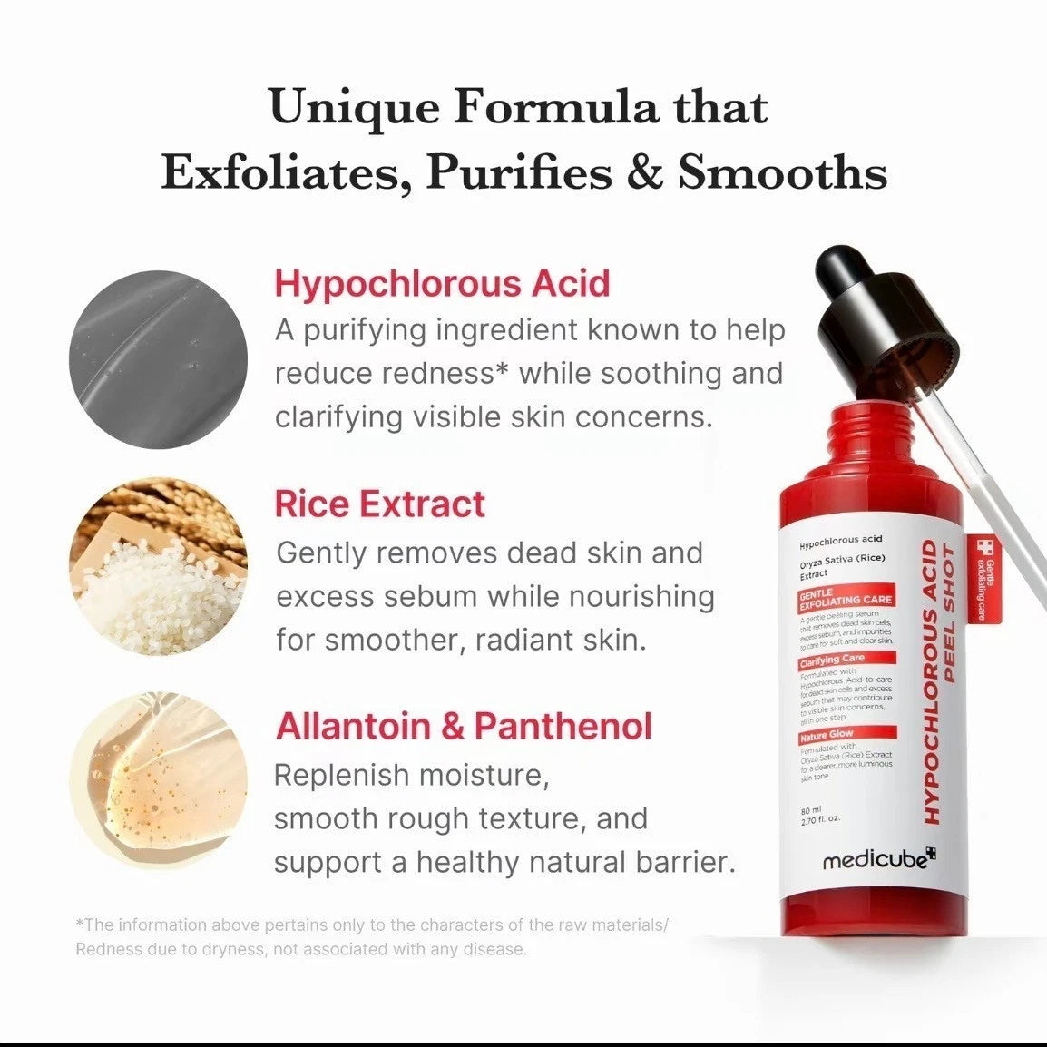 NEW Medicube Hypochlorous Acid Rice Peel Shot Duo