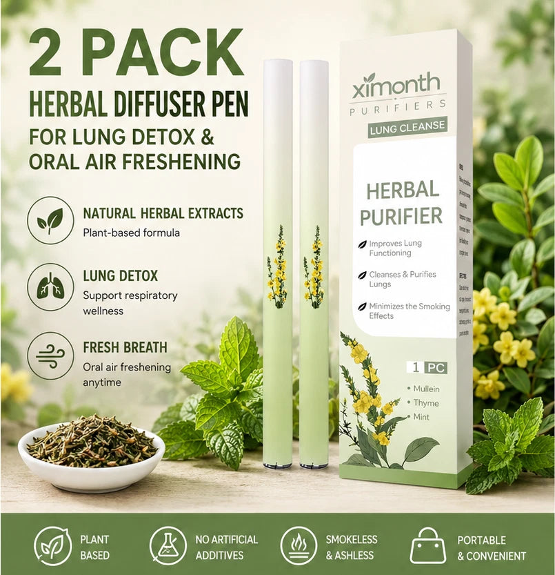 2 Pack Ximonth Herbal Diffuser Pen, Lung Detox & Oral Freshener