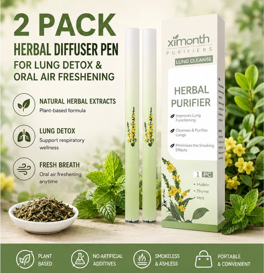 2 Pack Ximonth Herbal Diffuser Pen, Lung Detox & Oral Freshener