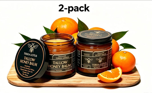 2-Pack Terra Lotus Tallow Honey Balm Citrus Daily Body Moisturizer Skin Care