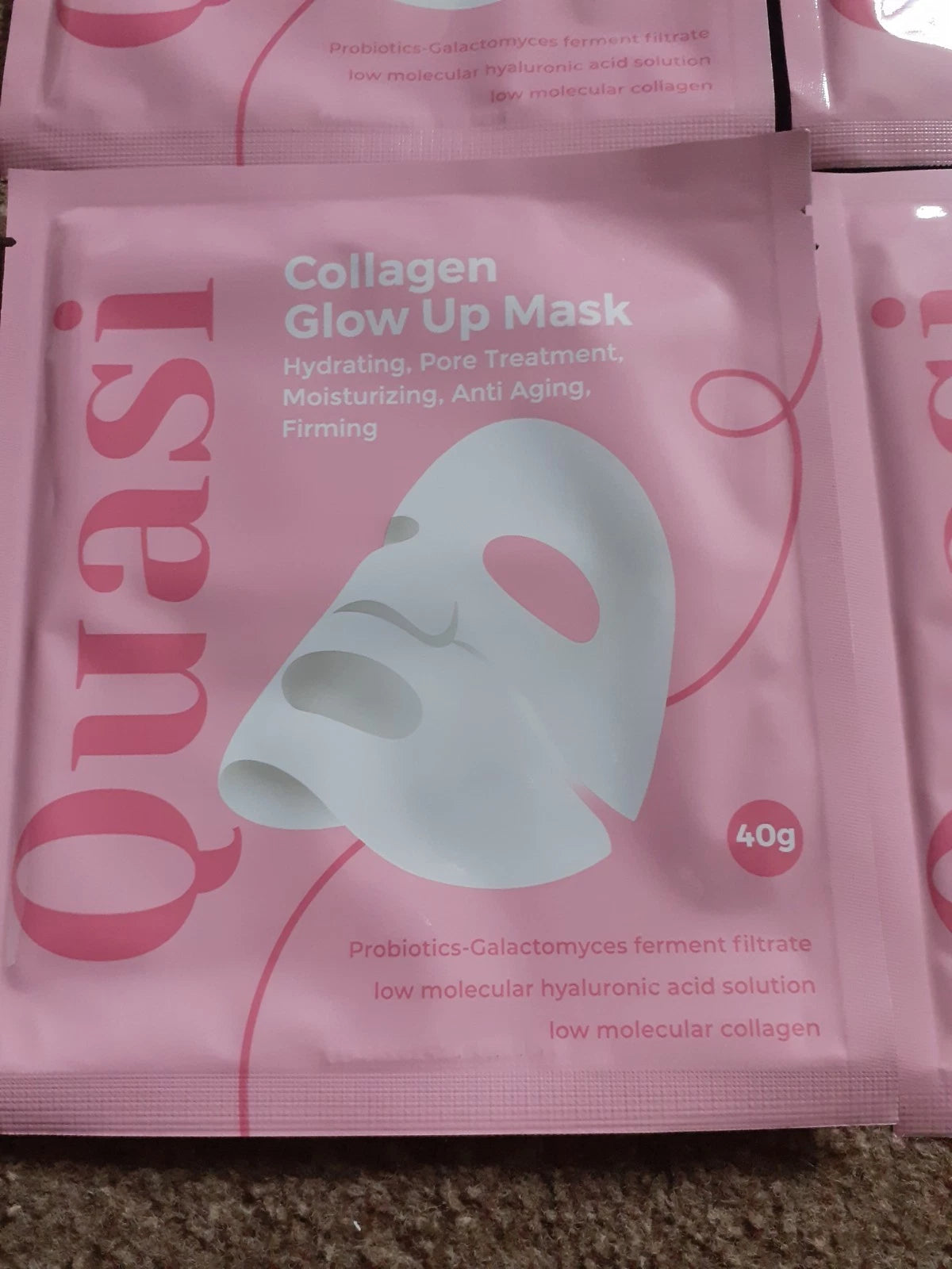 4x Quasi collagen glow up viral face mask hydrating firming Korean anti aging