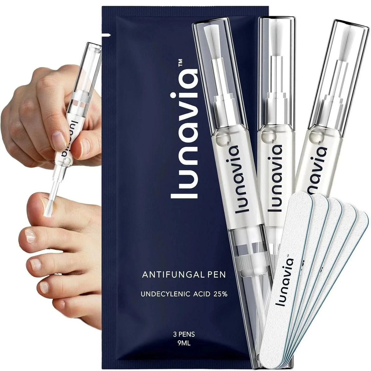 Lunavia Antifungal Pen – 25% Undecylenic Acid, Toenail Fungus Treatment Extra