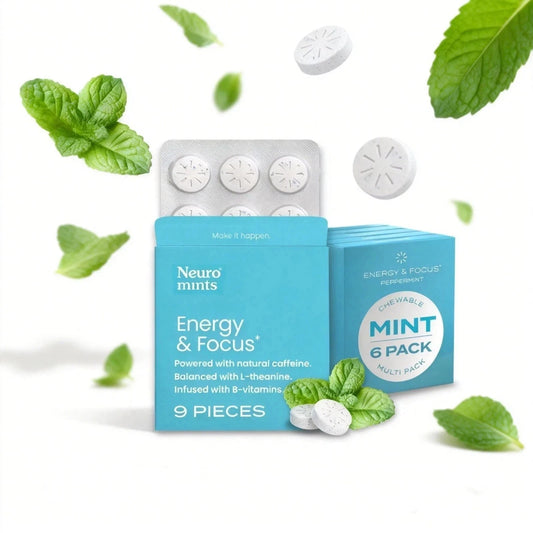 10 x 120 Pieces Neuro Mints Energy and Focus 120 Pieces - Peppermint