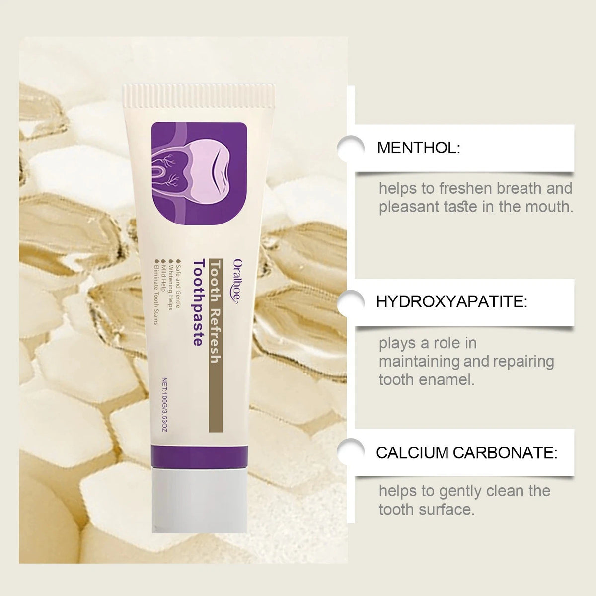 2-Pack Oralhoe Tooth Refresh Gentle Whitening Daily Oral Care Toothpaste 200g